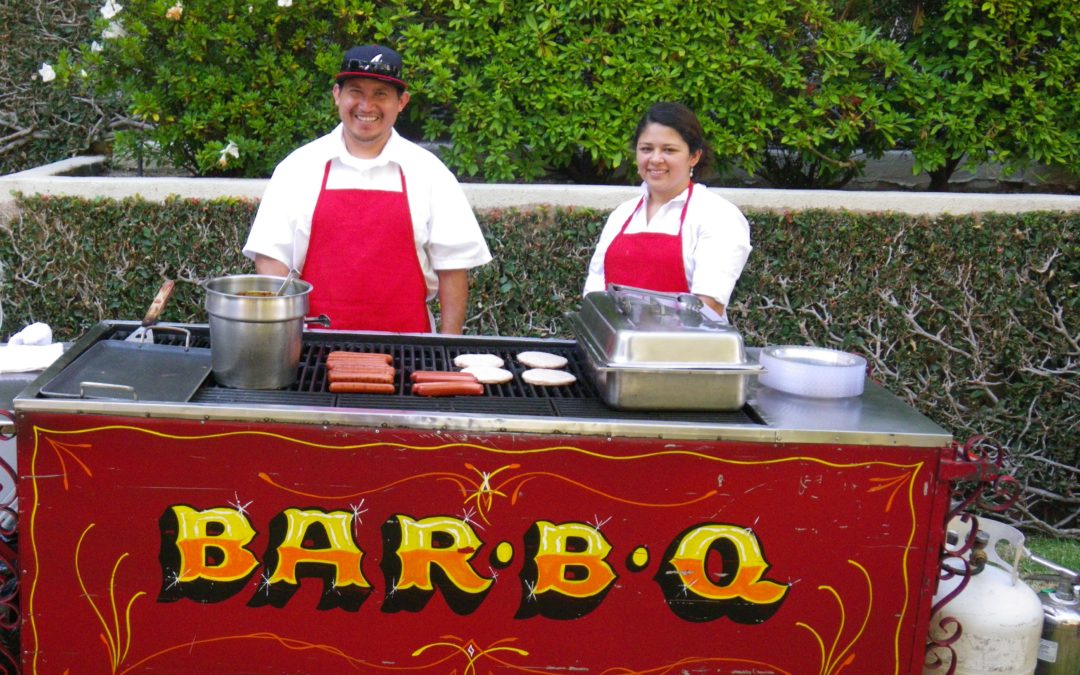 Barbecue food cart in Los Angeles, CA