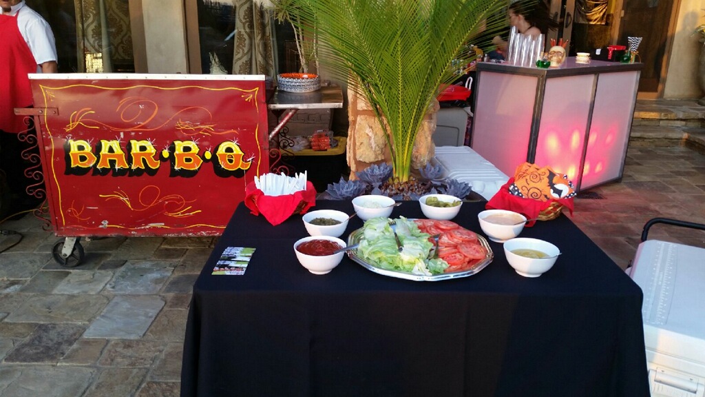BBQ Cart at a Labor Day Party in Los Angeles